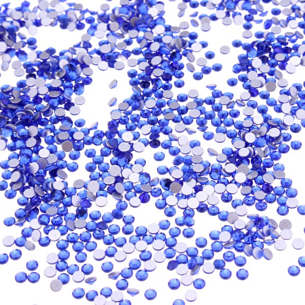 1440Pcs Deep Blue Crystal Rhinestones Nail Art Tips Decoration