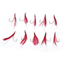 200pcs/set Single Hook Feather Fishing Bait Lure Hooks for Grass Carp