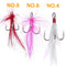 ZANLURE 10pcs/lot Treble Feather Fishing Baits Hooks Crank Lure Accessories