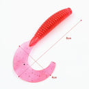 6PCS Single Tail Capuchin Maggots Bionic Bait Fishing Lure Soft Worm