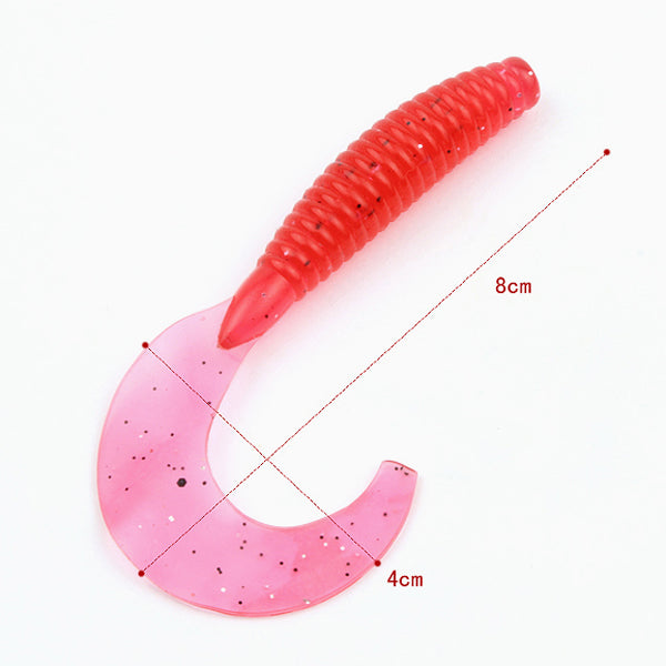 6PCS Single Tail Capuchin Maggots Bionic Bait Fishing Lure Soft Worm