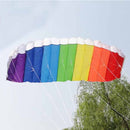 Nylon Line Soft plus material Parachute Rainbow Sports Beach Kite