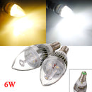 E14 6W 3 LED White/Warm White LED Chandelier Candle Light Bulb 85-265V