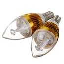 E14 6W White/Warm White 3 LED Golden Chandelier Candle Bulb 85-265V