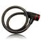 60cm Black Motorcycle Heavy Duty Coil Lock Steel Cable with 2 Keys