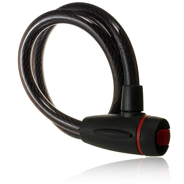 60cm Black Motorcycle Heavy Duty Coil Lock Steel Cable with 2 Keys