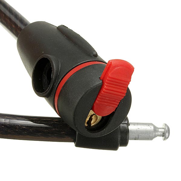 60cm Black Motorcycle Heavy Duty Coil Lock Steel Cable with 2 Keys