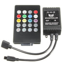 20 Key Music IR Remote Controller Sensor For 3528 5050 RGB LED Strip