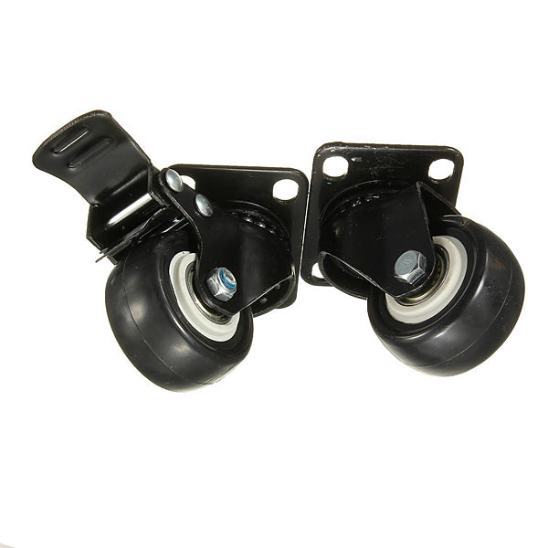 4PCS Heavy Duty PU Swivel Castor Wheels Trolley Furniture Caster