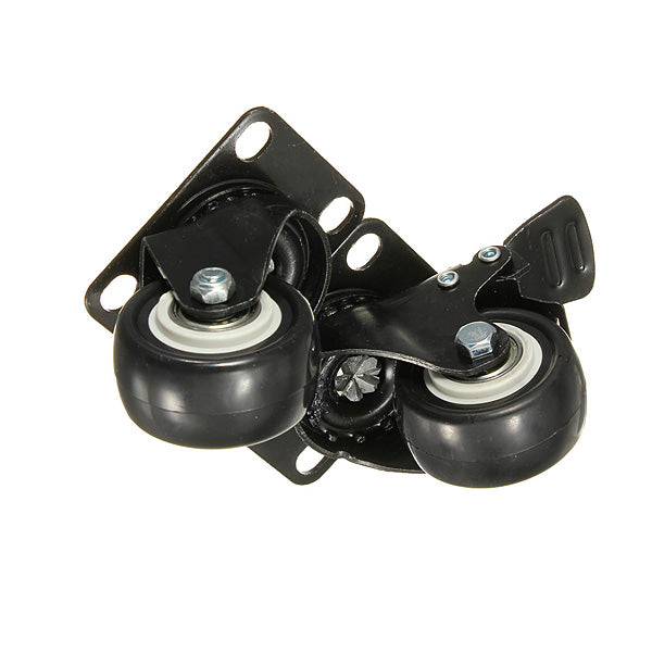4PCS Heavy Duty PU Swivel Castor Wheels Trolley Furniture Caster