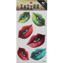 Temporary Mouth Eyes Tattoo Transfer Body Art Sticker Waterproof