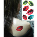 Temporary Mouth Eyes Tattoo Transfer Body Art Sticker Waterproof
