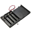 4 X AA Battery Holder Case Enclosed Box OFF/ON Switch With Wires