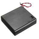 4 X AA Battery Holder Case Enclosed Box OFF/ON Switch With Wires
