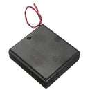 4 X AA Battery Holder Case Enclosed Box OFF/ON Switch With Wires