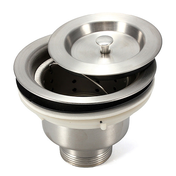 Stainless Steel Kitchen Water Sink Strainer Plug Drain Basket