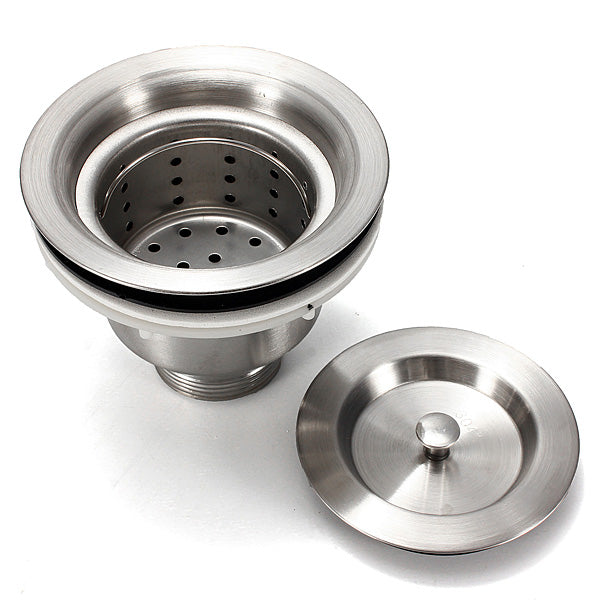 Stainless Steel Kitchen Water Sink Strainer Plug Drain Basket