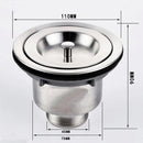 Stainless Steel Kitchen Water Sink Strainer Plug Drain Basket