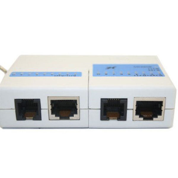 Mini RJ45 RJ11 Cat5 Network LAN Cable Tester White
