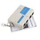 Mini RJ45 RJ11 Cat5 Network LAN Cable Tester White