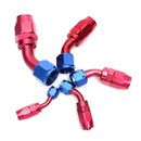 AN4/6/8/10/12 45 Degree Car Swivel Hose End For Braided Nylon Aluminum