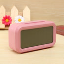 Light Sensitive Digital LCD Snooze Alarm Clock White LED Backlight