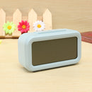 Light Sensitive Digital LCD Snooze Alarm Clock White LED Backlight