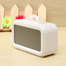 Light Sensitive Digital LCD Snooze Alarm Clock White LED Backlight