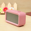 Light Sensitive Digital LCD Snooze Alarm Clock White LED Backlight