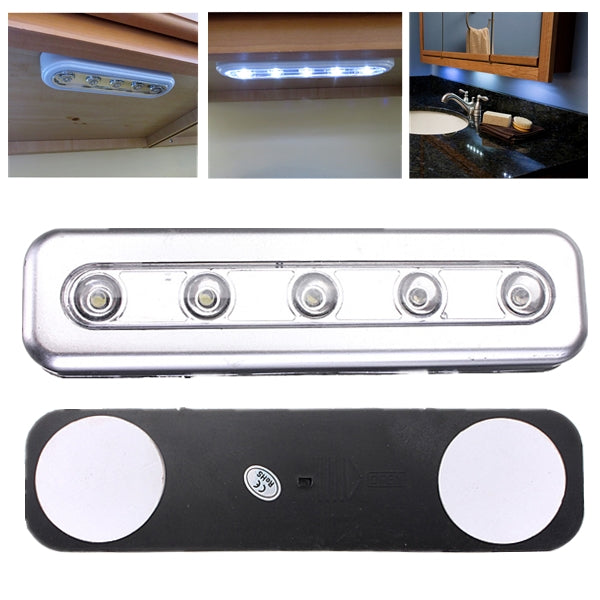 Tap Lights 5-LED Self Stick Under Cabinet Push Night Light