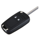 2 Button Remote Flip Key Fob Case Uncut Blade for Vauxhall Opel