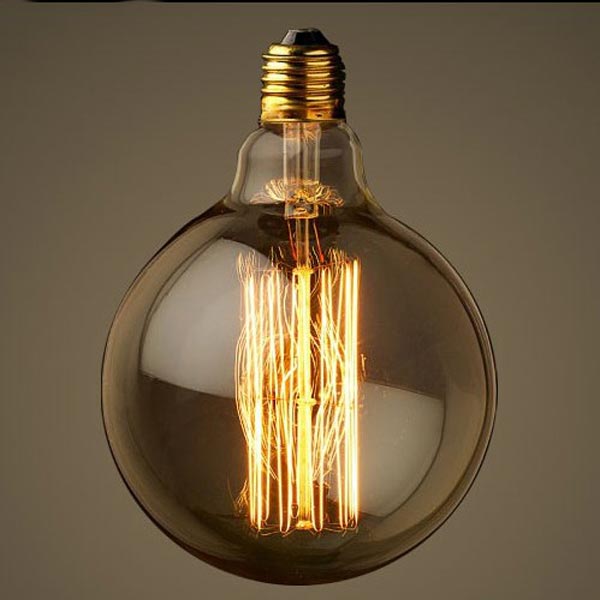 Incandescent Bulb E27 40W 220V G125 Globe Retro Edison Light Bulb