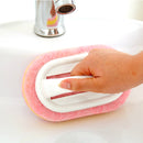 Plastic Handle Sponge Bath Brush Cleaning Tile Glass Clean Brushes