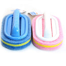 Plastic Handle Sponge Bath Brush Cleaning Tile Glass Clean Brushes