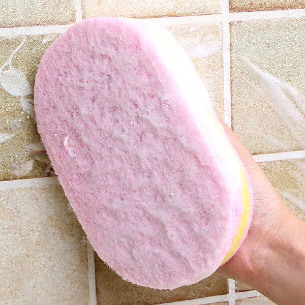 Plastic Handle Sponge Bath Brush Cleaning Tile Glass Clean Brushes