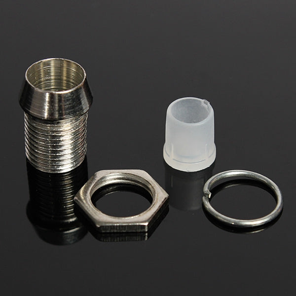 5 pcs 5mm Bezel LED Light Holder Chrome Metal Rubber Base Solid Construction