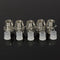 5 pcs 5mm Bezel LED Light Holder Chrome Metal Rubber Base Solid Construction