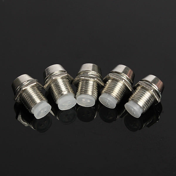 5 pcs 5mm Bezel LED Light Holder Chrome Metal Rubber Base Solid Construction