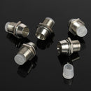 5 pcs 5mm Bezel LED Light Holder Chrome Metal Rubber Base Solid Construction