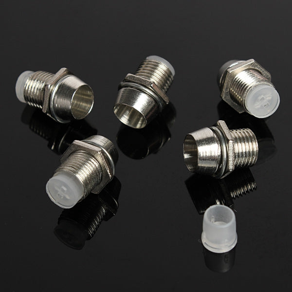 5 pcs 5mm Bezel LED Light Holder Chrome Metal Rubber Base Solid Construction