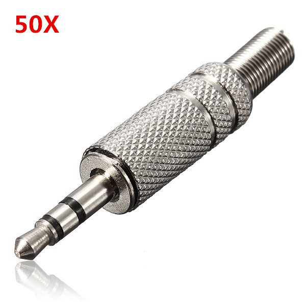 50X3.5mm 3 Pole Male Repair Headphones Audio Jack Plug Connector