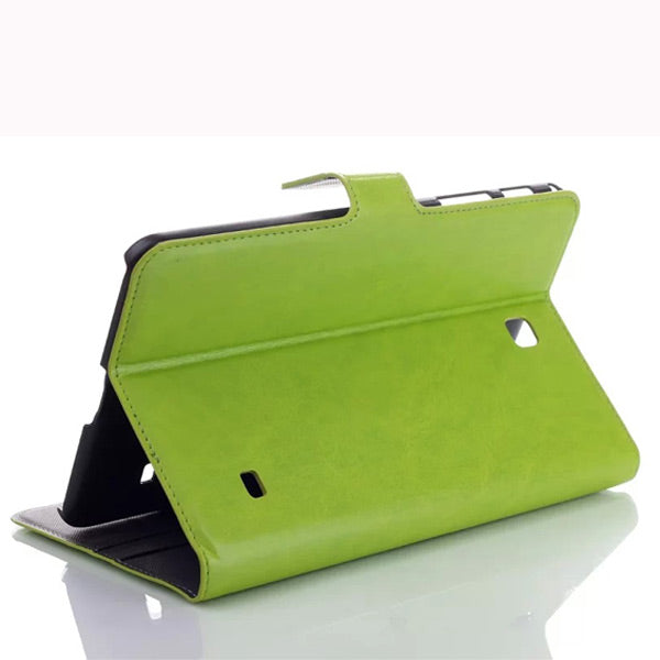 Crazy Horse Design Folding Stand Case For Samsung Galaxy Tab4 T330