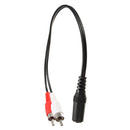 3.5mm Female to 2x RCA Male Stereo AUX Audio Headphone Y Cable