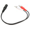 3.5mm Female to 2x RCA Male Stereo AUX Audio Headphone Y Cable