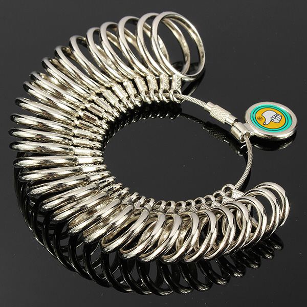 31pcs Metal Finger Ring Sizer Tool Jewelry Measure Gauge Tool
