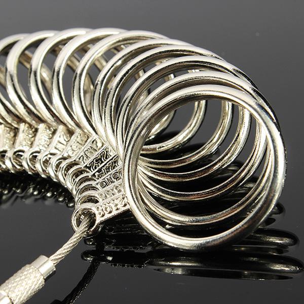 31pcs Metal Finger Ring Sizer Tool Jewelry Measure Gauge Tool