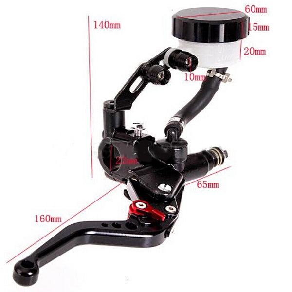 CNC Black Universal Motorcycle Left or Right Brake Clutch Lever Master Cylinder