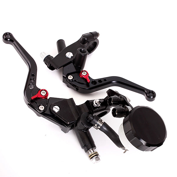 CNC Black Universal Motorcycle Left or Right Brake Clutch Lever Master Cylinder