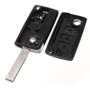 3 Button Flip Remote Key Fob Case Shell For Citroen C2 C3 C4 C5 C6