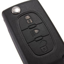 3 Button Flip Remote Key Fob Case Shell For Citroen C2 C3 C4 C5 C6